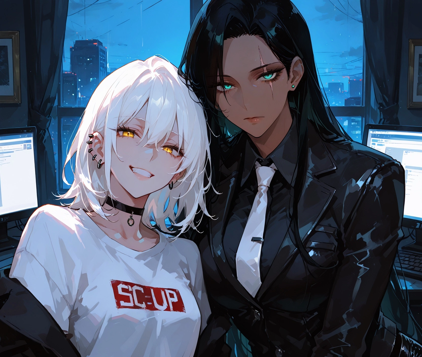 AI百合角色小白&杜賓（Xiao Bai Du Bin），惡人制裁會社